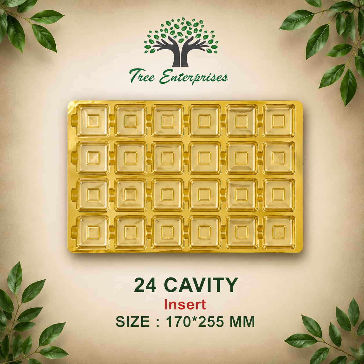 24 cavity  size 180*255mm